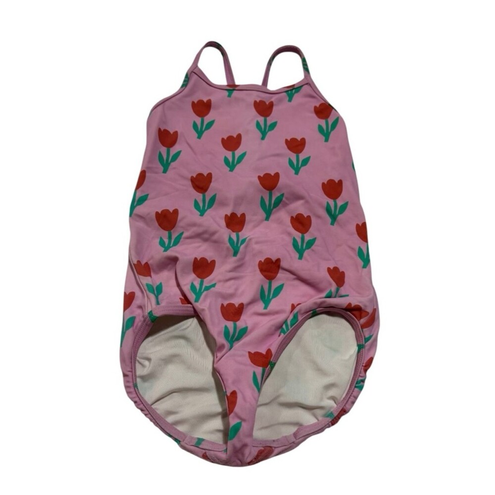 Hanna Andersson Pink Tulip Floral One Piece Swimsuit